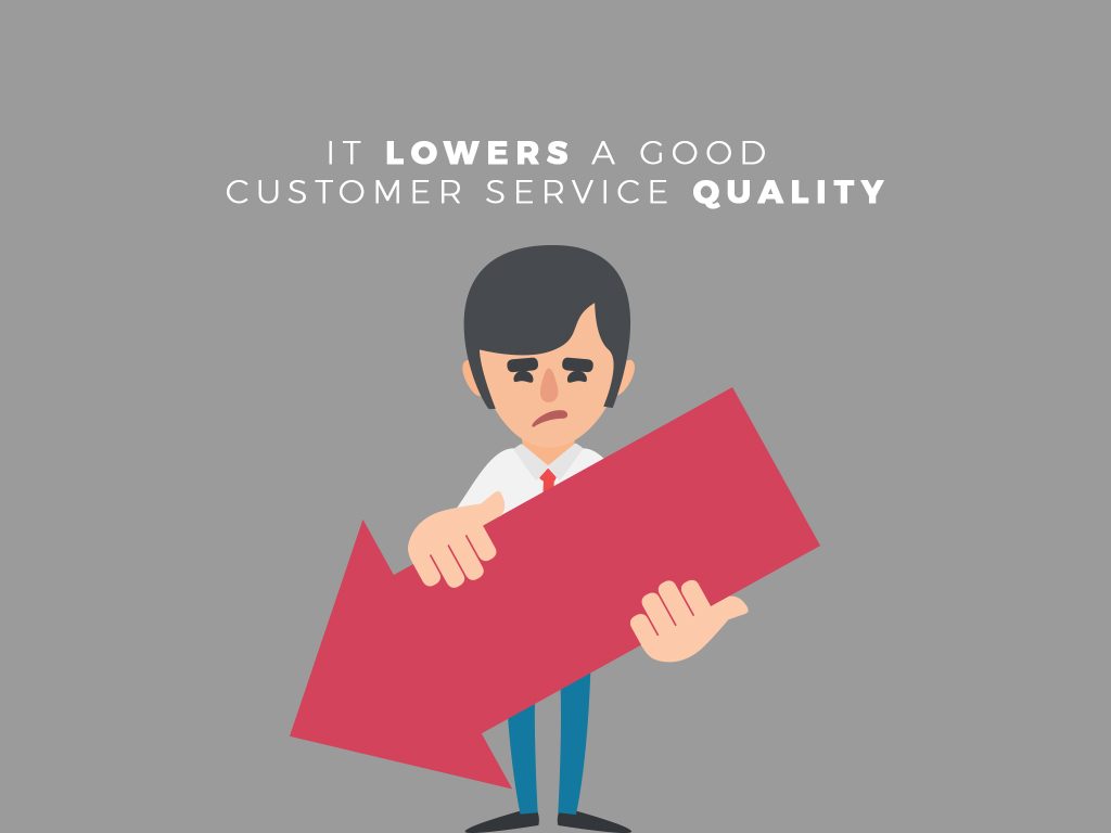 It Lowers a Good Customer Service Quality