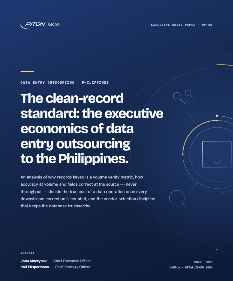 White paper cover &mdash; PITON-Global WP-10, The Clean-Record Standard