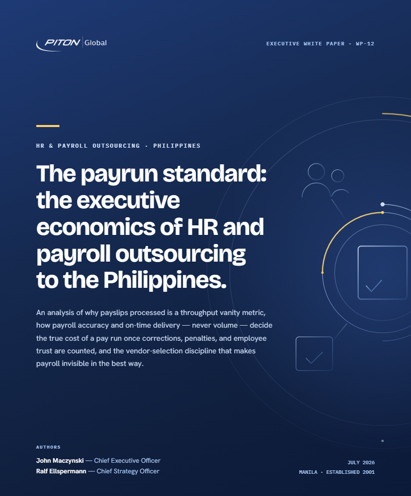 White paper cover &mdash; PITON-Global WP-12, The Payrun Standard