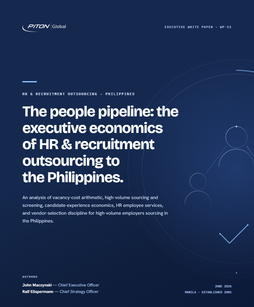White paper cover &mdash; PITON-Global Executive White Paper WP-13