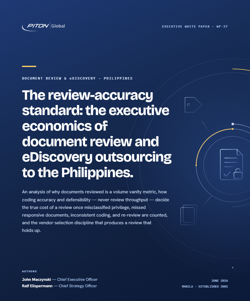 WP-37 Document Review & eDiscovery Outsourcing white paper cover