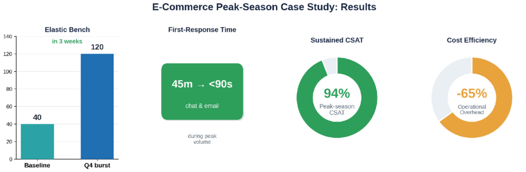 E-commerce peak-season elastic scaling case study results