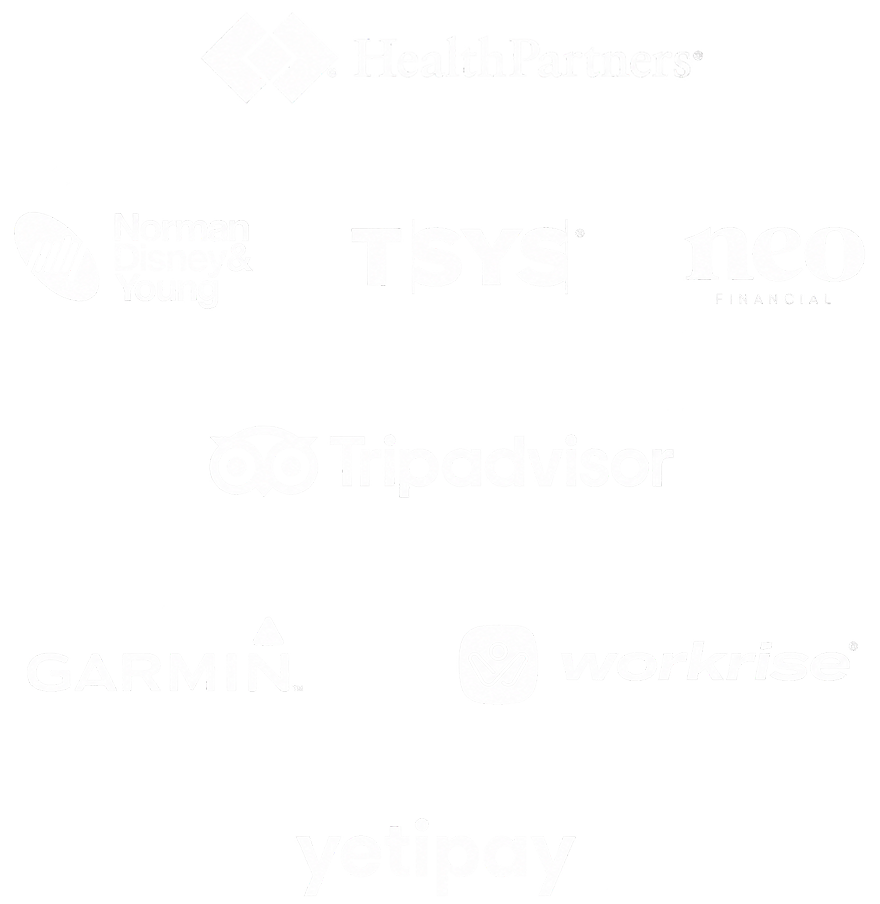 HealthPartners, Norman Disney & Young, TSYS, Neo Financial, Tripadvisor, Garmin, Workrise, Yetipay