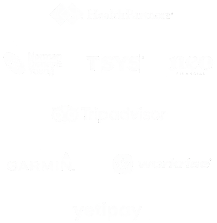HealthPartners, Norman Disney & Young, TSYS, Neo Financial, Tripadvisor, Garmin, Workrise, Yetipay