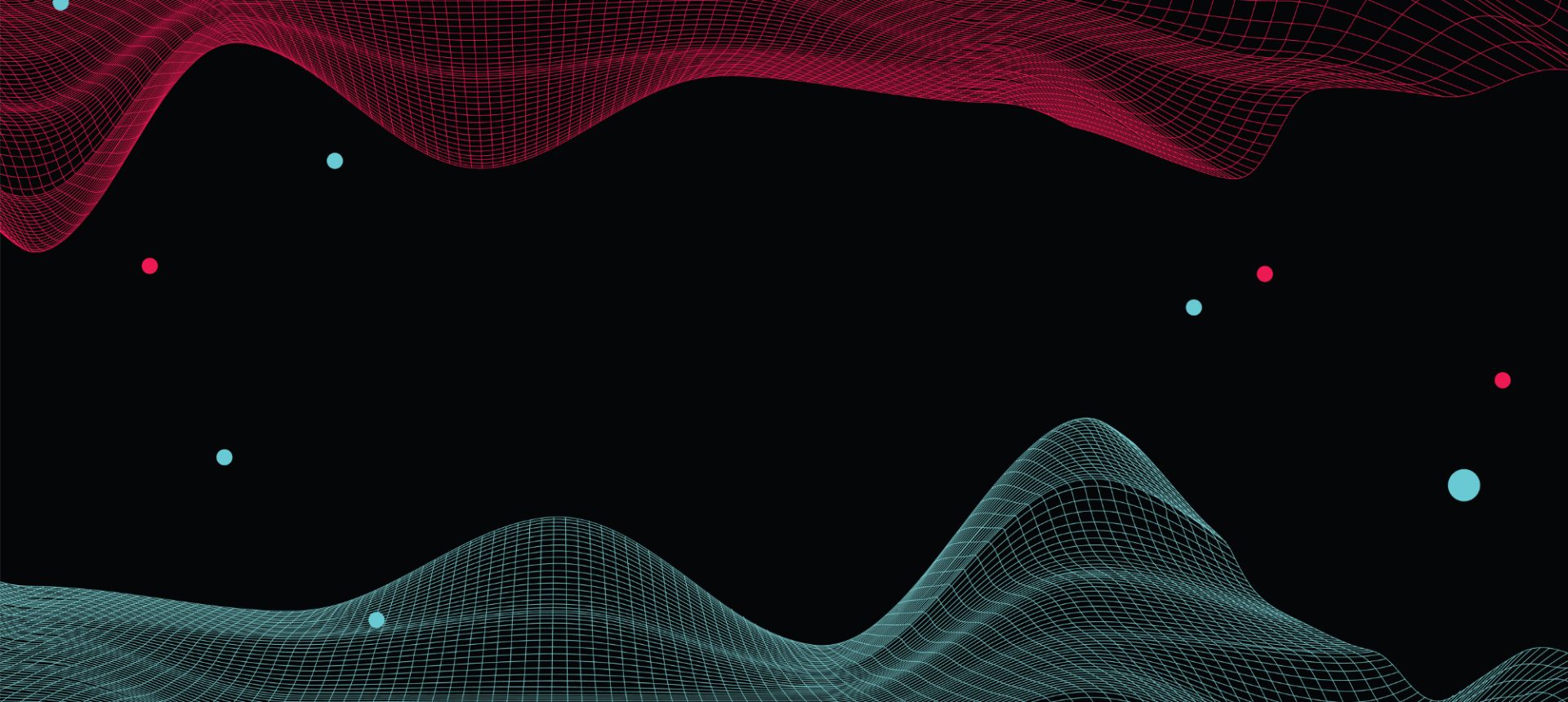 Red and teal wireframe waves on black, the colors of the TikTok Shop storefronts a seller support team runs