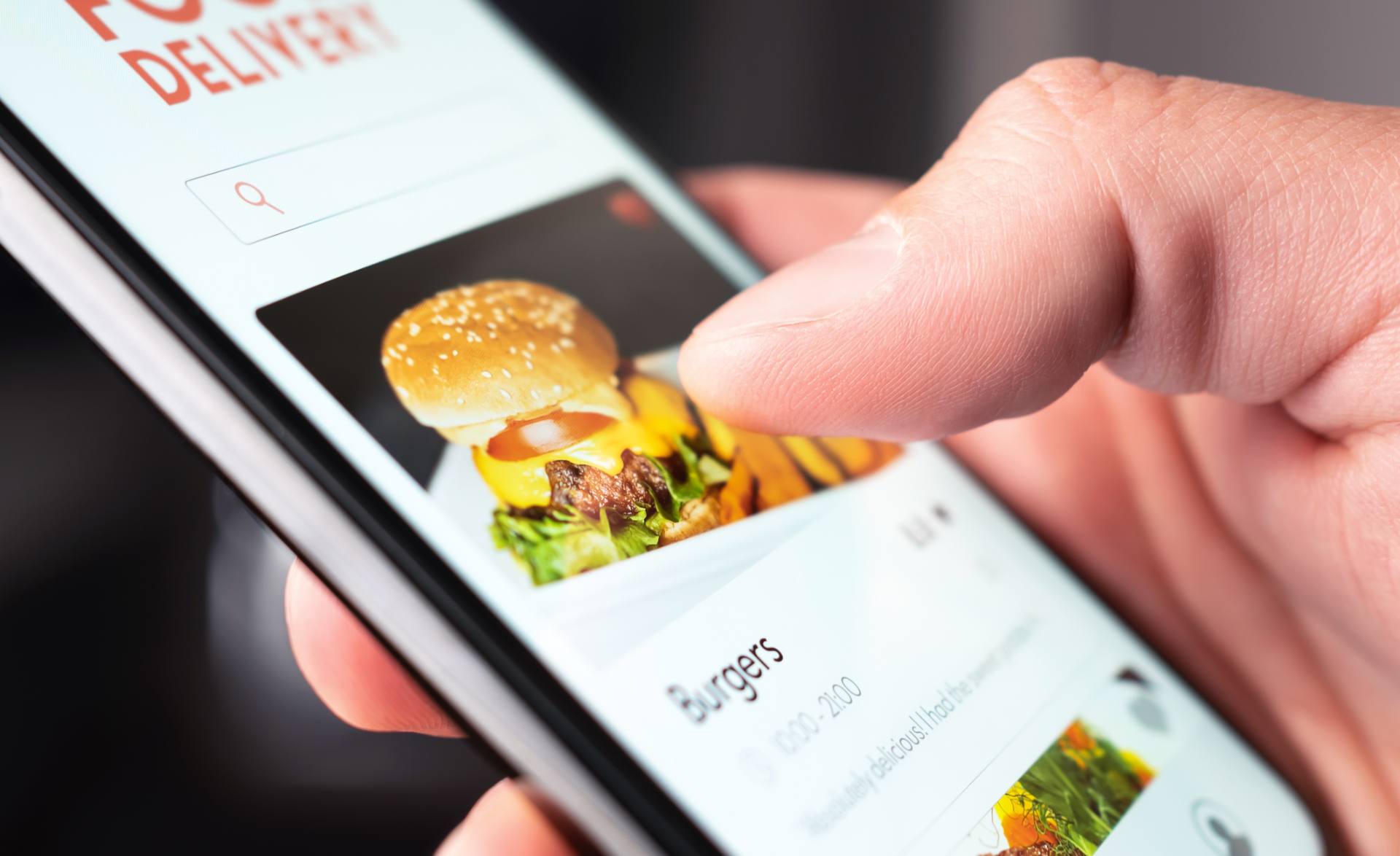 Customer ordering food on a delivery app, representing food delivery customer support by Philippine BPO teams