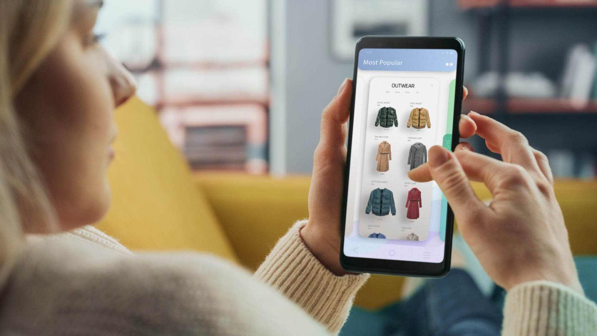 Shopper browsing an online store on a smartphone, representing retail and e-commerce customer support outsourcing to the Philippines