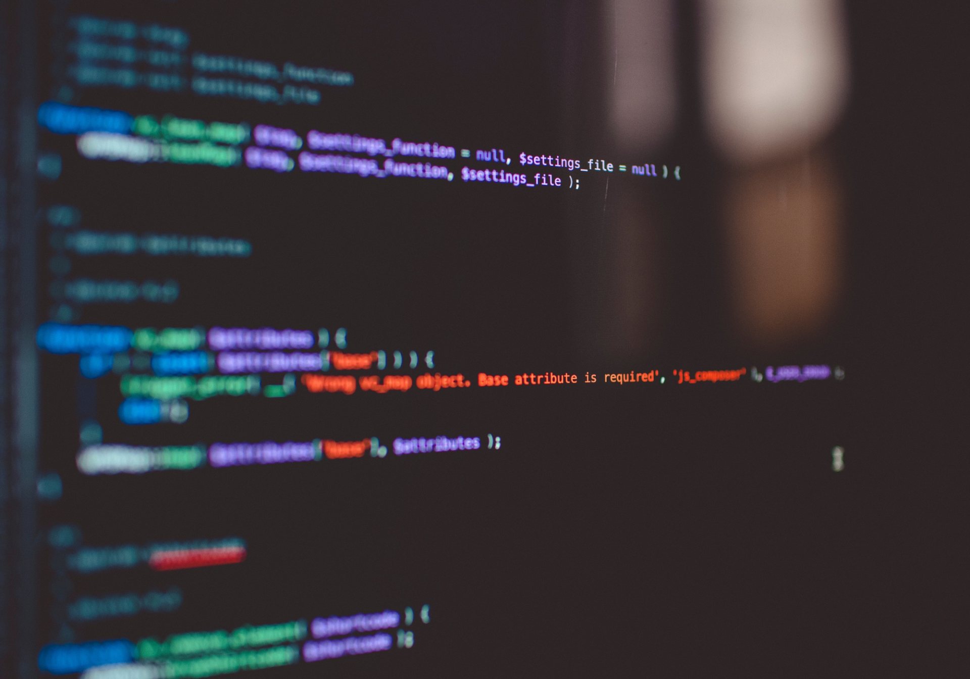 Program code on a dark screen, the generation scripts behind a synthetic training dataset