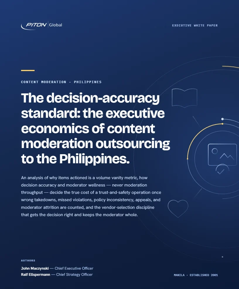 Content Moderation Outsourcing white paper cover