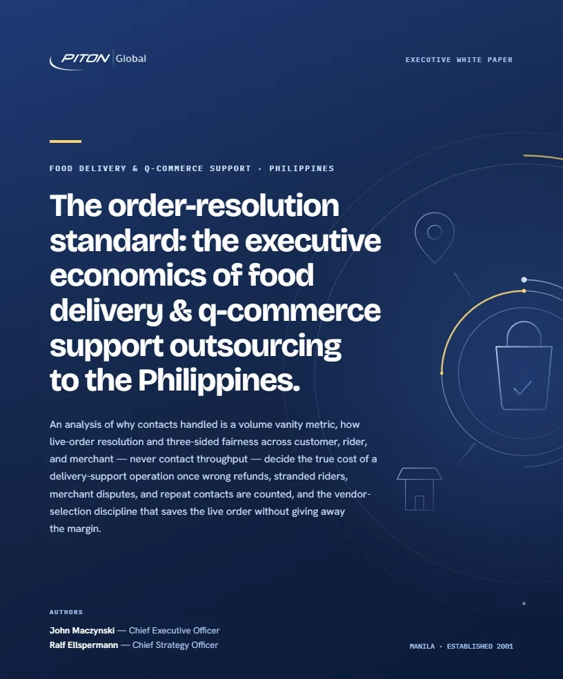 Food Delivery & Q-Commerce Support white paper cover
