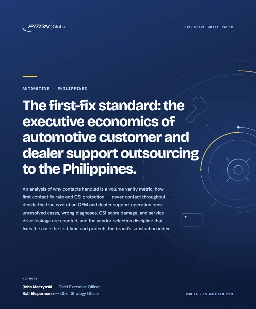 Automotive Outsourcing white paper cover